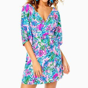 Lilly Pulitzer Parigi Skort Romper Mandevilla Baby Paradise Petal Extra Large/XL